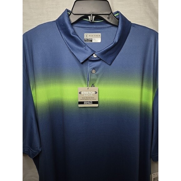NWT PGA Tour Pro Series Stretch Polo Shirt Sz XXL True Navy - Picture 4 of 9